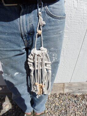 Hand Crafted Clip On Macrame Swag